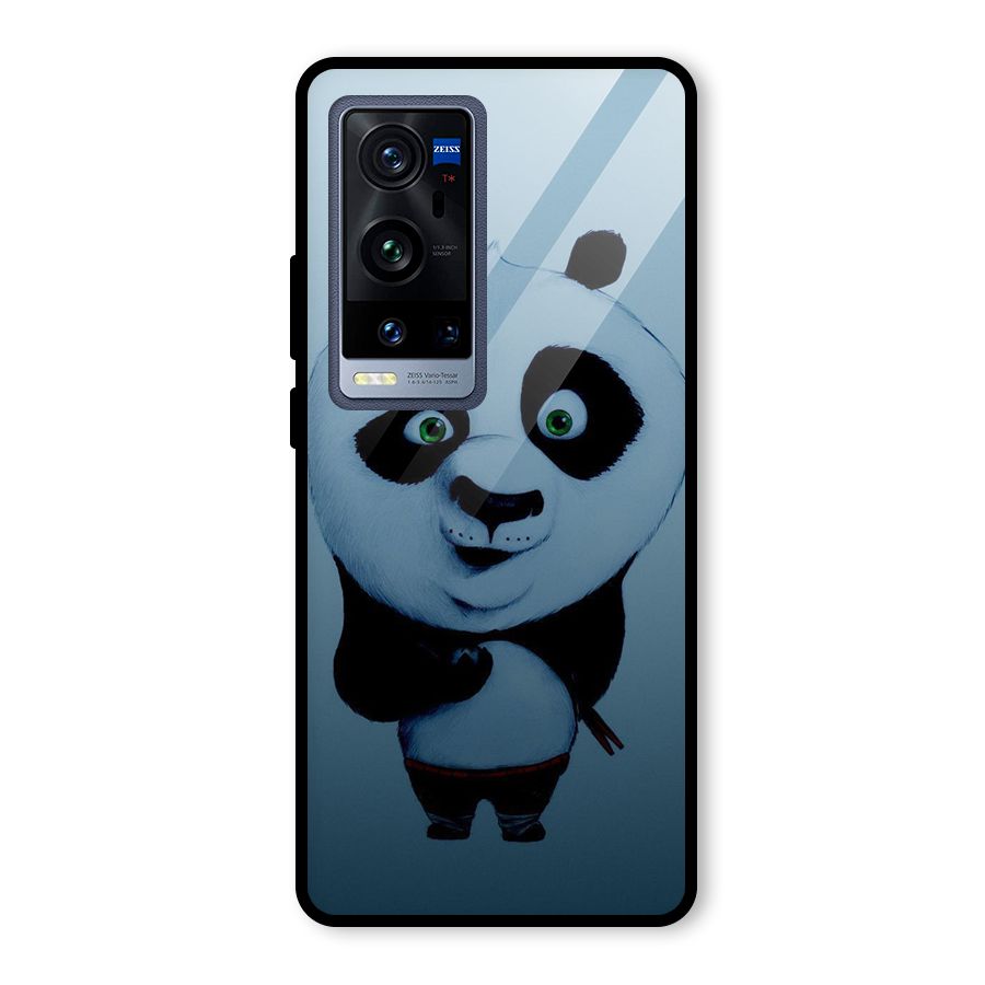 Confused Cute Panda Glass Back Case for Vivo X60 Pro Plus