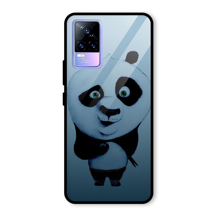 Confused Cute Panda Glass Back Case for Vivo Y73