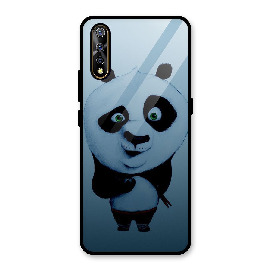 Confused Cute Panda Glass Back Case for Vivo Z1x