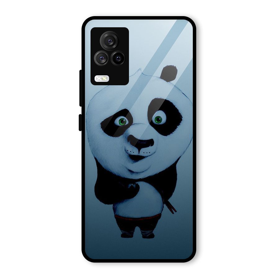 Confused Cute Panda Glass Back Case for Vivo iQOO 7 Legend 5G