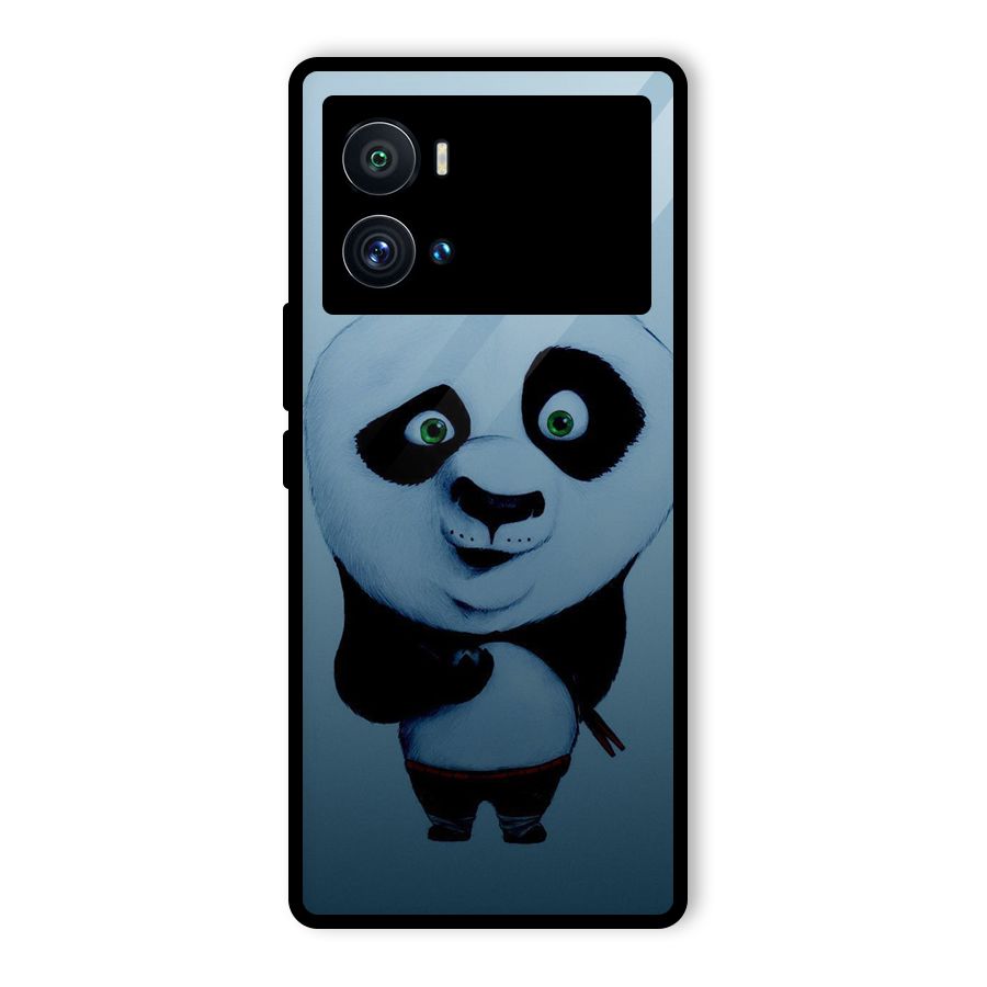 Confused Cute Panda Glass Back Case for Vivo iQOO 9 Pro