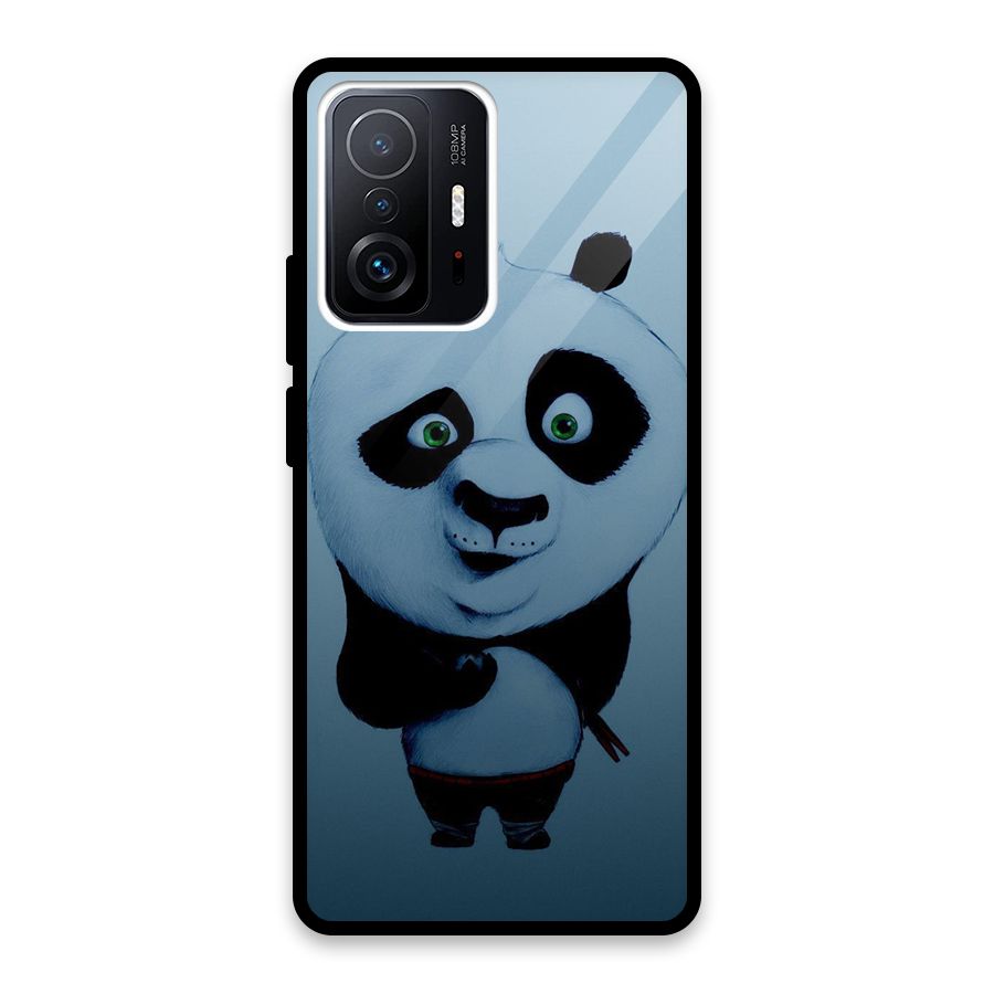 Confused Cute Panda Glass Back Case for Xiaomi 11T Pro