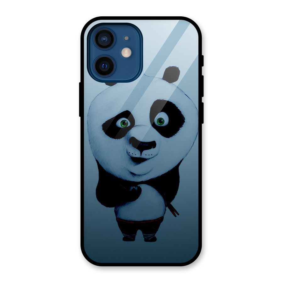 Confused Cute Panda Glass Back Case for iPhone 12 Mini
