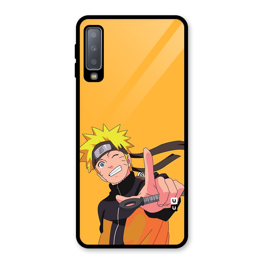Cool Aesthetic Naruto Glass Back Case for Galaxy A7 (2018)