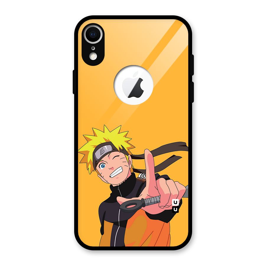 Cool Aesthetic Naruto Glass Back Case for iPhone XR Logo Cut