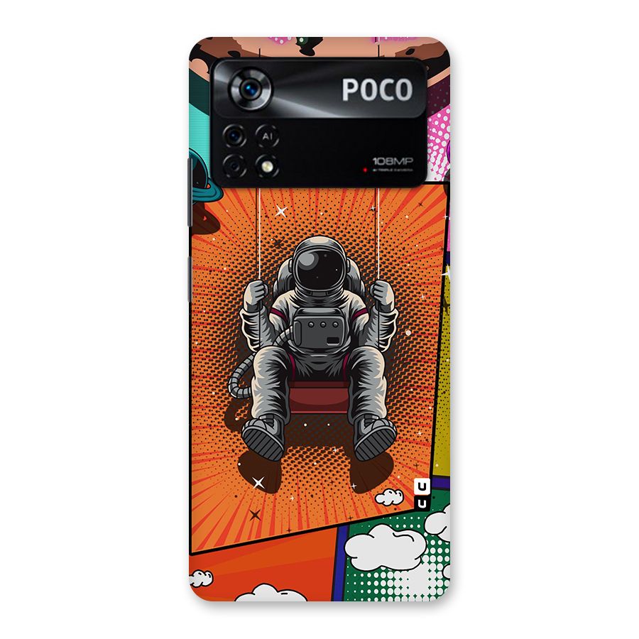 Cool Astraunaut Comic Swing Back Case for Poco X4 Pro 5G