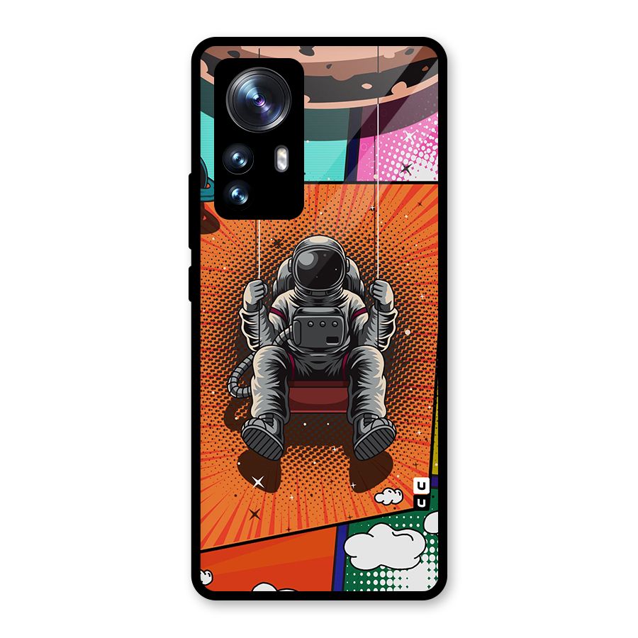 Cool Astraunaut Comic Swing Glass Back Case for Xiaomi 12 Pro