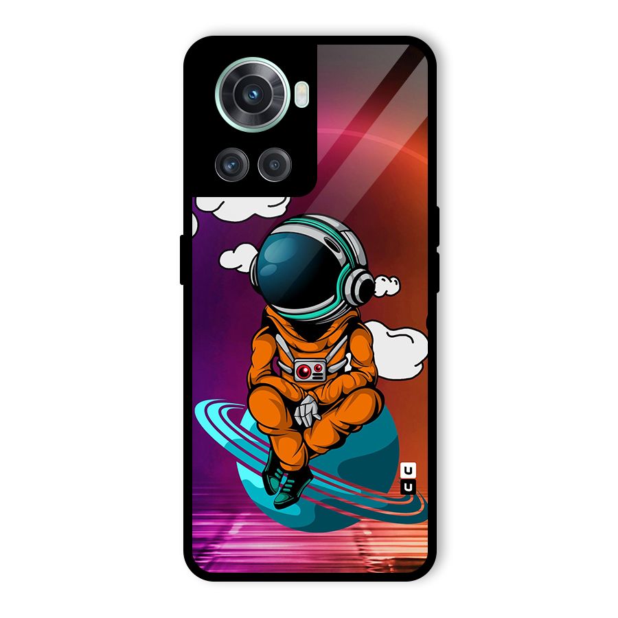 Cool Astraunaut Relaxing Glass Back Case for OnePlus 10R