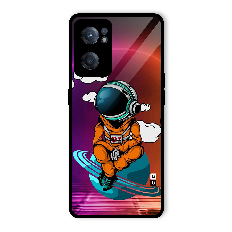 Cool Astraunaut Relaxing Glass Back Case for OnePlus Nord CE 2 5G