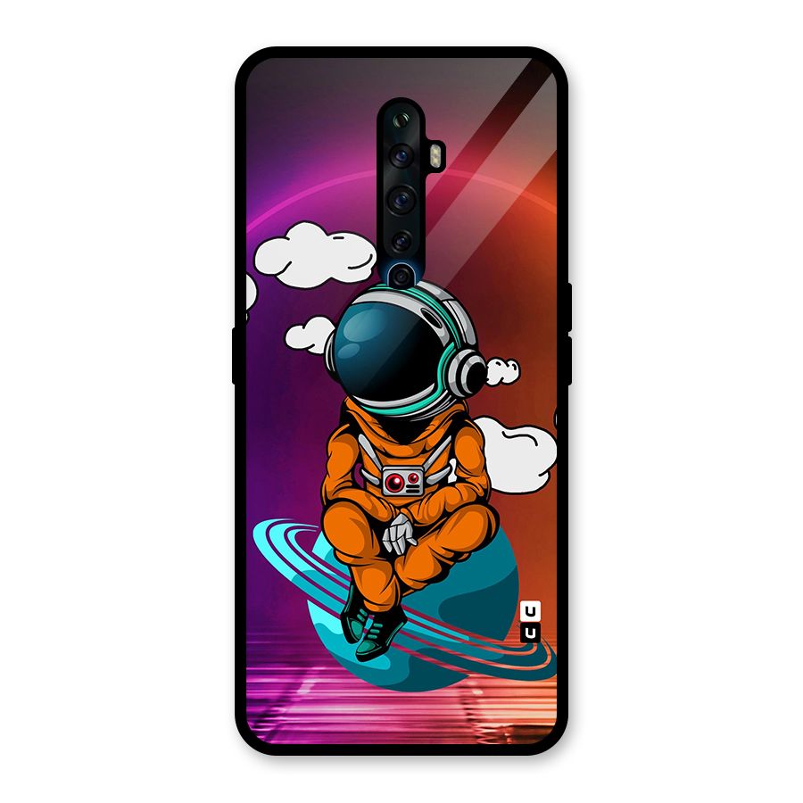 Cool Astraunaut Relaxing Glass Back Case for Oppo Reno2 Z
