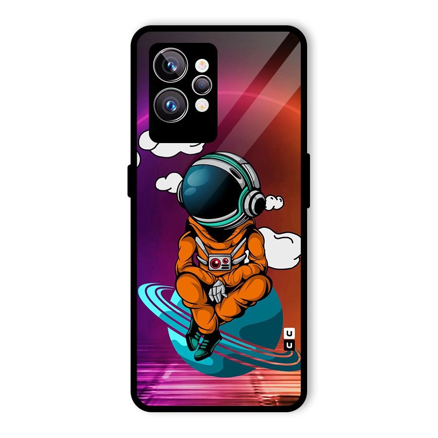 Cool Astraunaut Relaxing Glass Back Case for Realme GT2 Pro