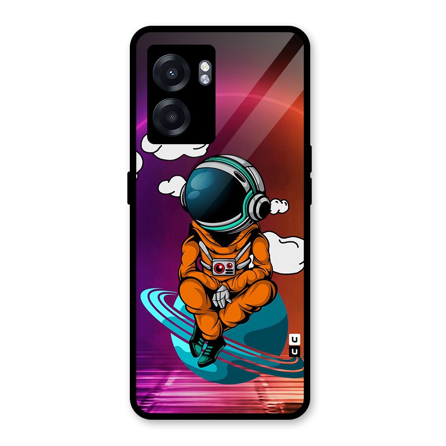 Cool Astraunaut Relaxing Glass Back Case for Realme Narzo 50 5G