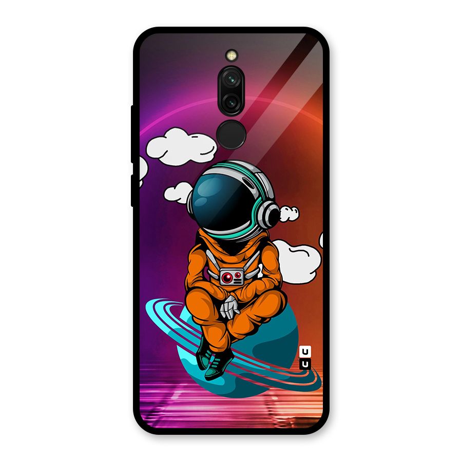 Cool Astraunaut Relaxing Glass Back Case for Redmi 8