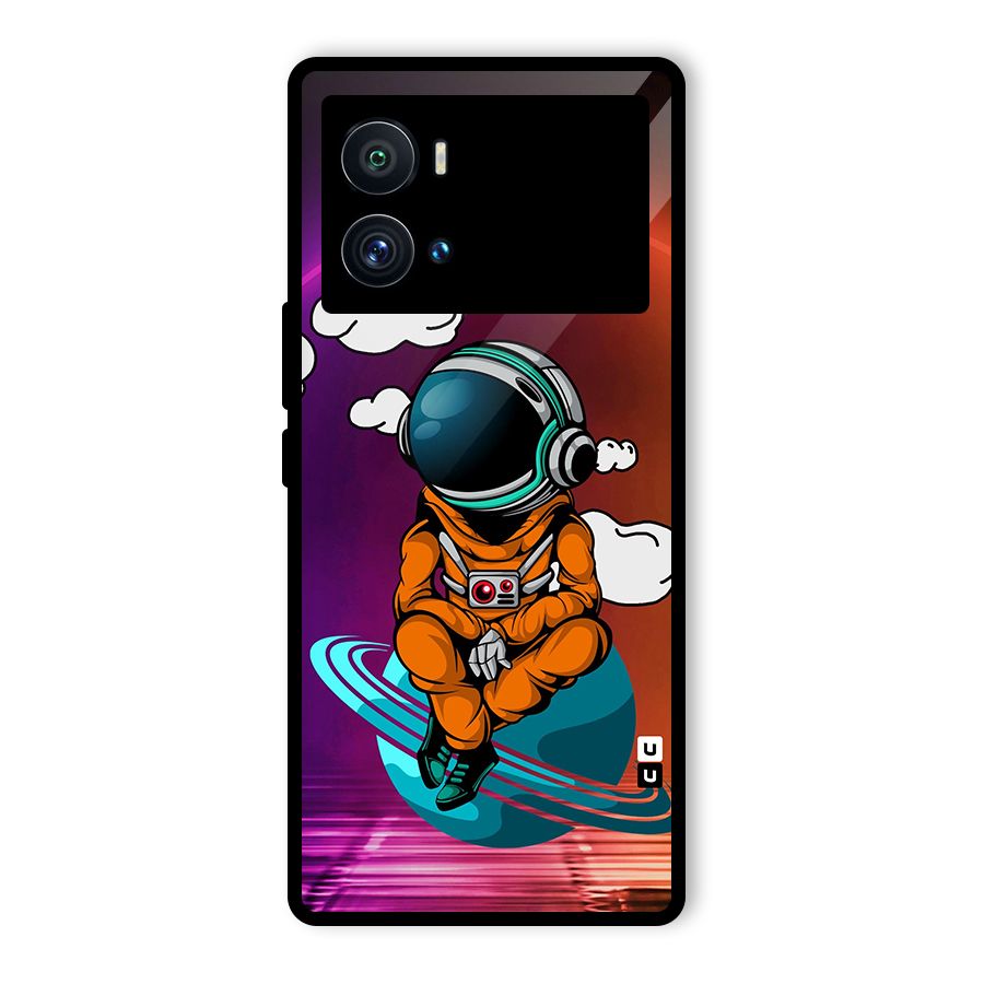 Cool Astraunaut Relaxing Glass Back Case for Vivo iQOO 9 Pro
