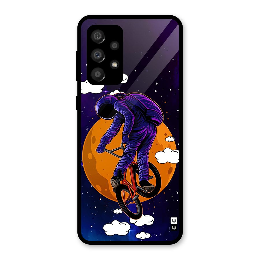 Cool Astro Cyclist Glass Back Case for Galaxy A32
