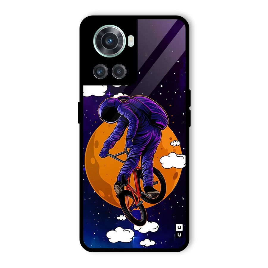Cool Astro Cyclist Glass Back Case for OnePlus 10R
