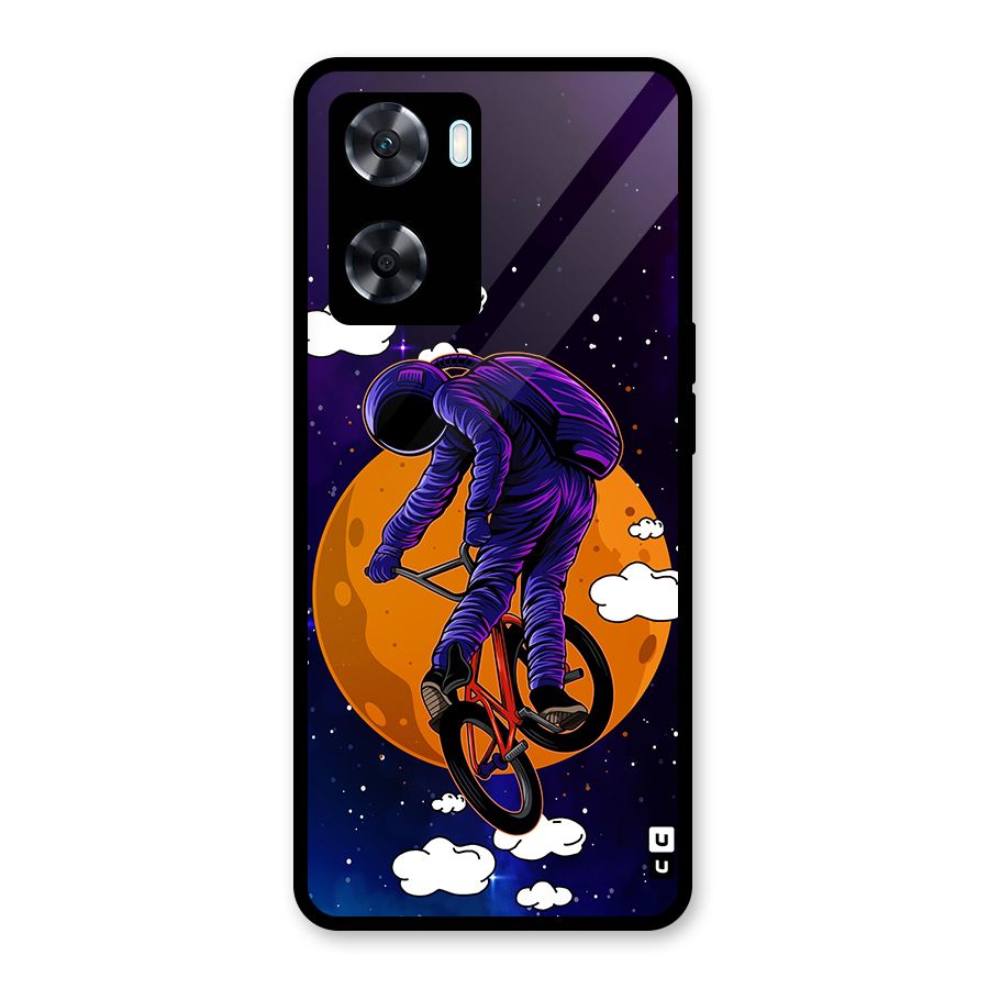 Cool Astro Cyclist Glass Back Case for Oppo A77
