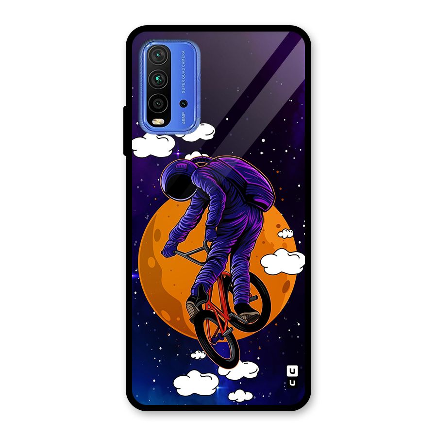 Cool Astro Cyclist Glass Back Case for Redmi 9 Power