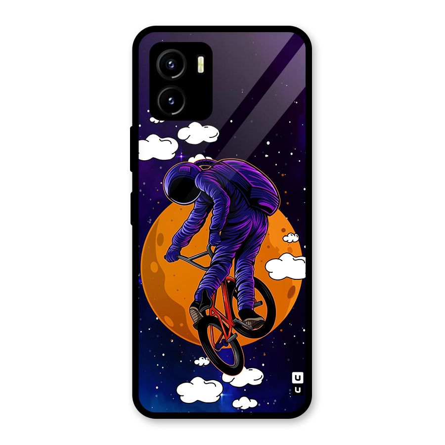 Cool Astro Cyclist Glass Back Case for Vivo Y15s