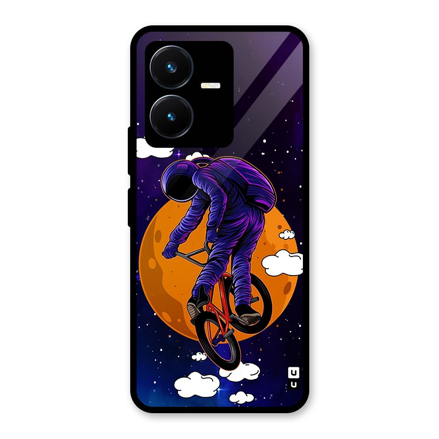 Cool Astro Cyclist Glass Back Case for Vivo Y22