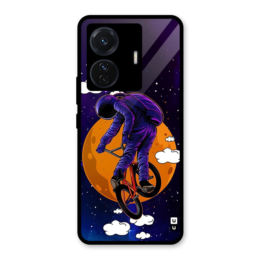 Cool Astro Cyclist Glass Back Case for Vivo iQOO Z6 Pro
