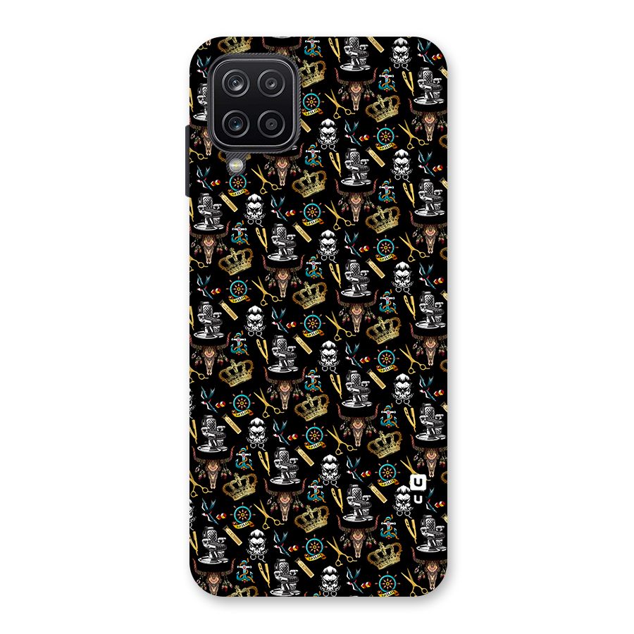 Cool Barber Pattern Back Case for Galaxy A12