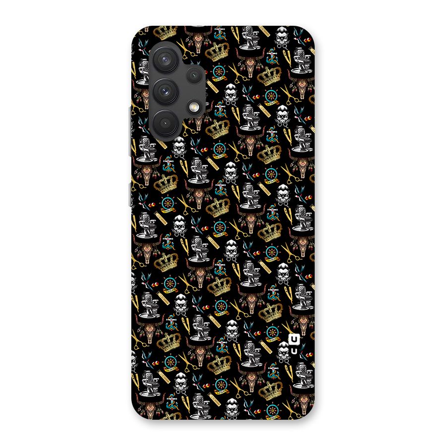 Cool Barber Pattern Back Case for Galaxy A32