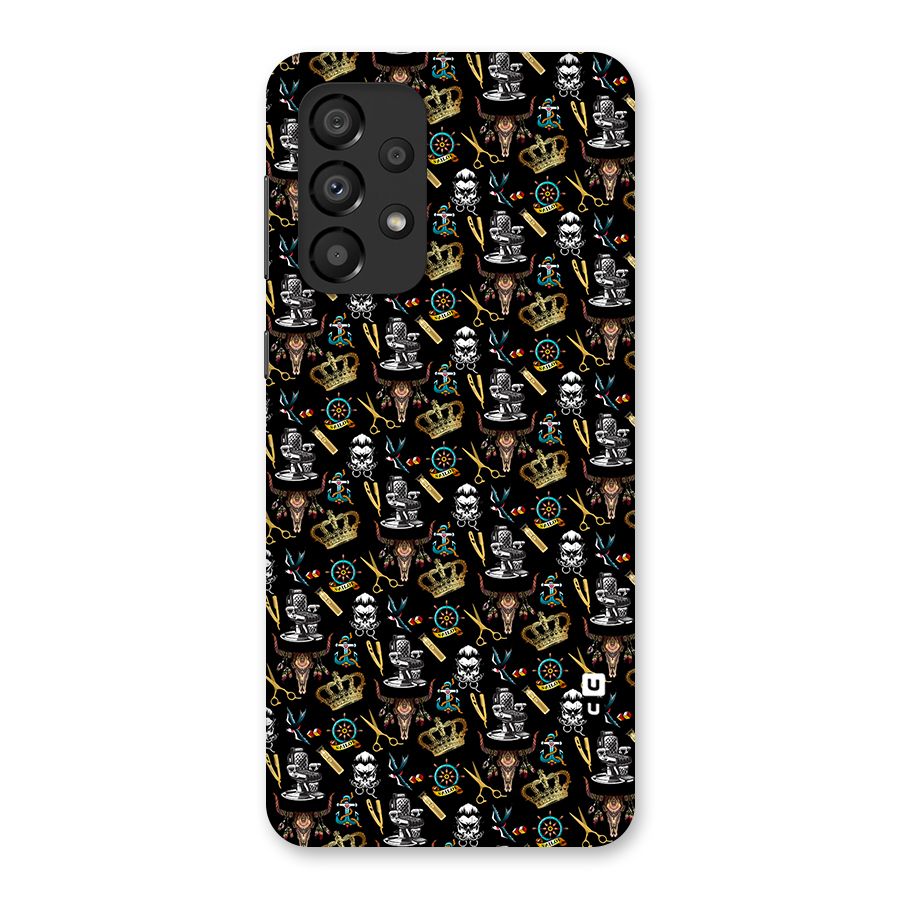 Cool Barber Pattern Back Case for Galaxy A33 5G