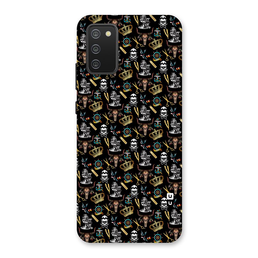 Cool Barber Pattern Back Case for Galaxy M02s