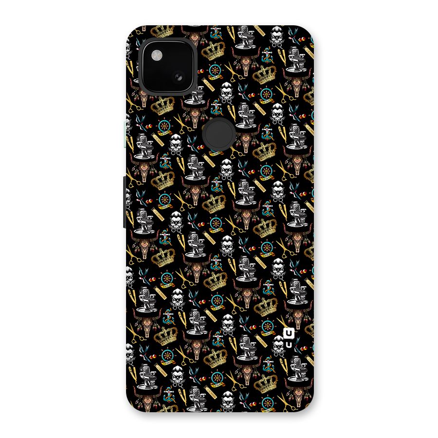 Cool Barber Pattern Back Case for Google Pixel 4a
