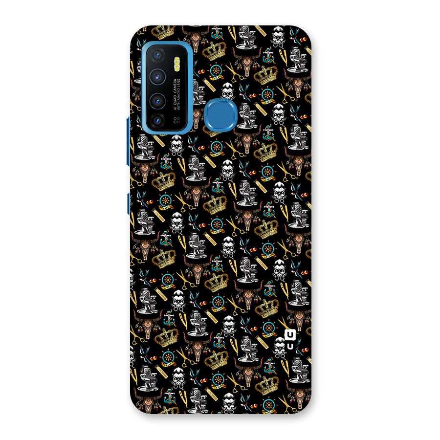Cool Barber Pattern Back Case for Infinix Hot 9