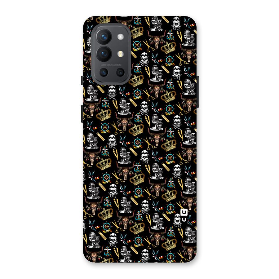 Cool Barber Pattern Back Case for OnePlus 9R