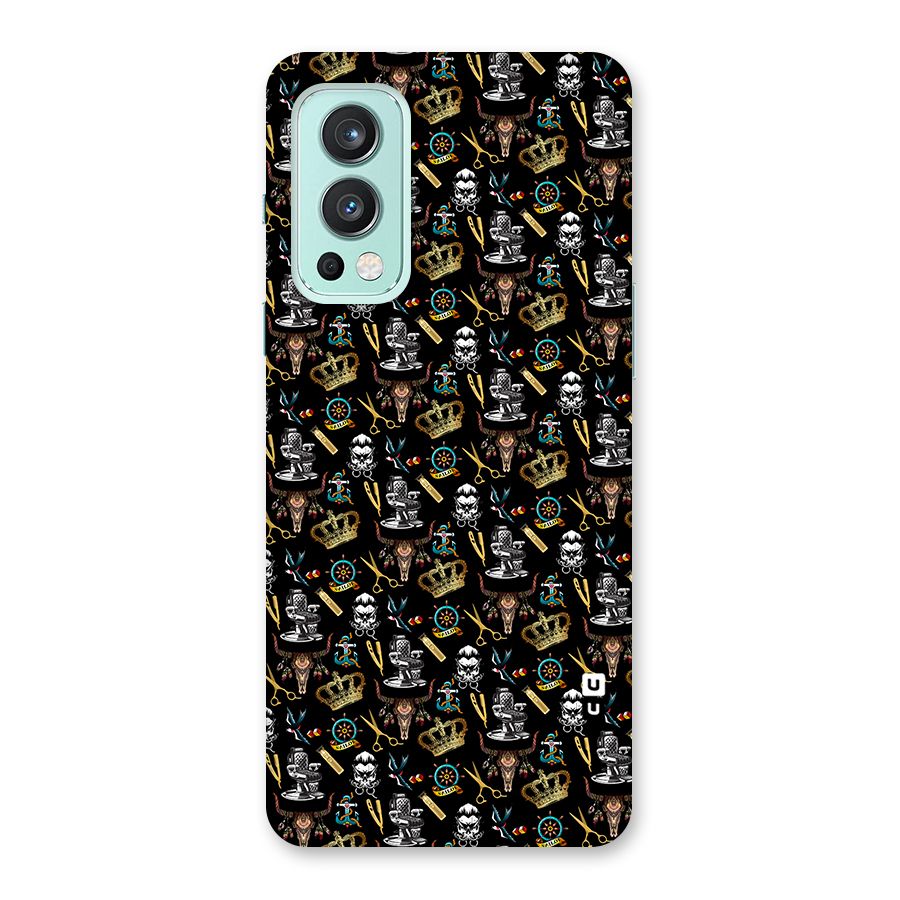 Cool Barber Pattern Back Case for OnePlus Nord 2 5G