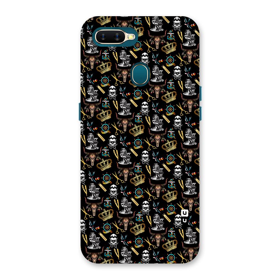 Cool Barber Pattern Back Case for Oppo A11k