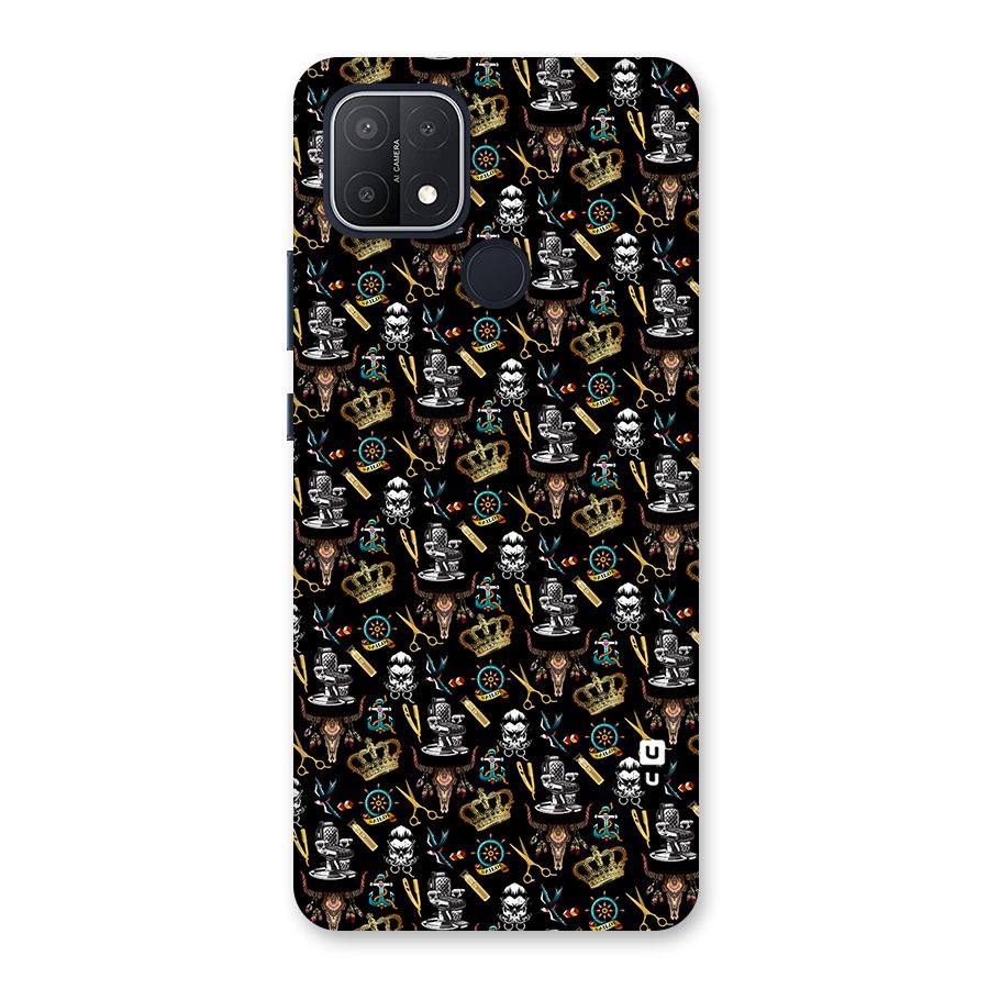 Cool Barber Pattern Back Case for Oppo A15