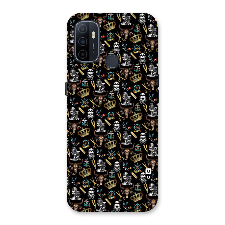 Cool Barber Pattern Back Case for Oppo A32