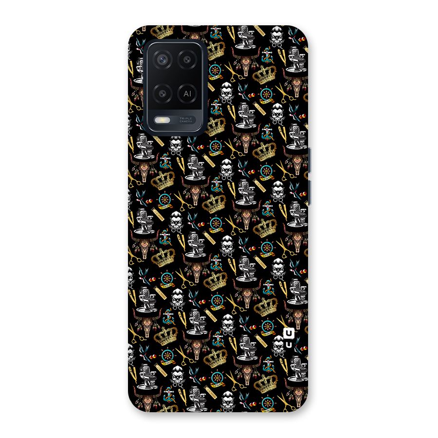 Cool Barber Pattern Back Case for Oppo A54