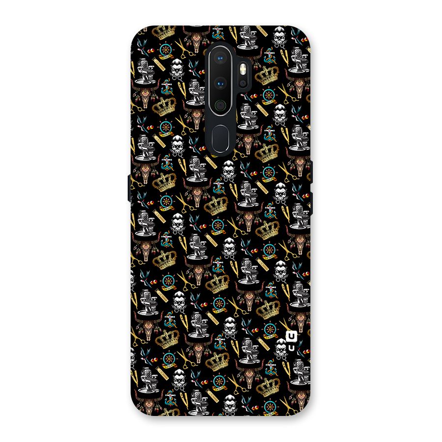 Cool Barber Pattern Back Case for Oppo A5 (2020)