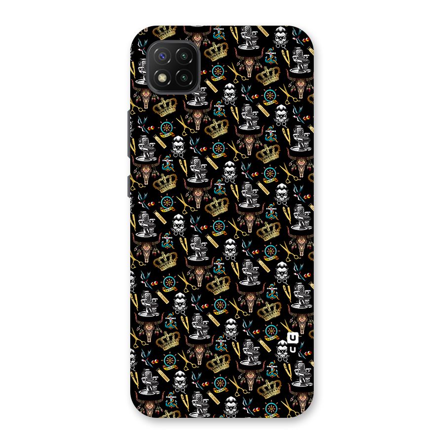 Cool Barber Pattern Back Case for Poco C3
