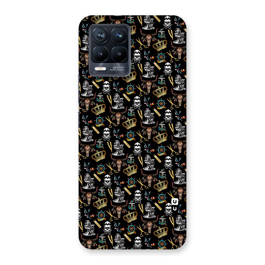 Cool Barber Pattern Back Case for Realme 8 Pro