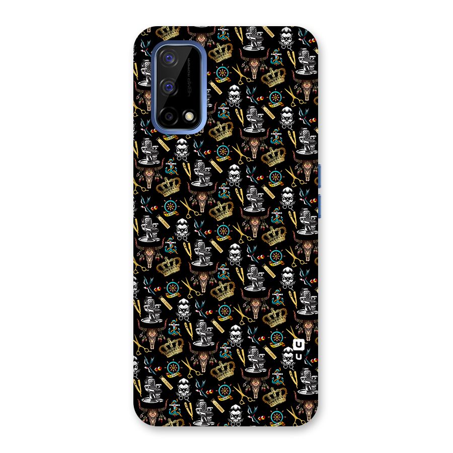 Cool Barber Pattern Back Case for Realme Narzo 30 Pro