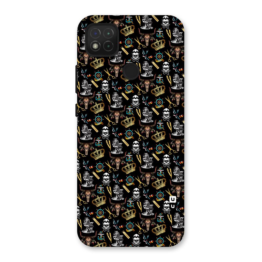 Cool Barber Pattern Back Case for Redmi 9C