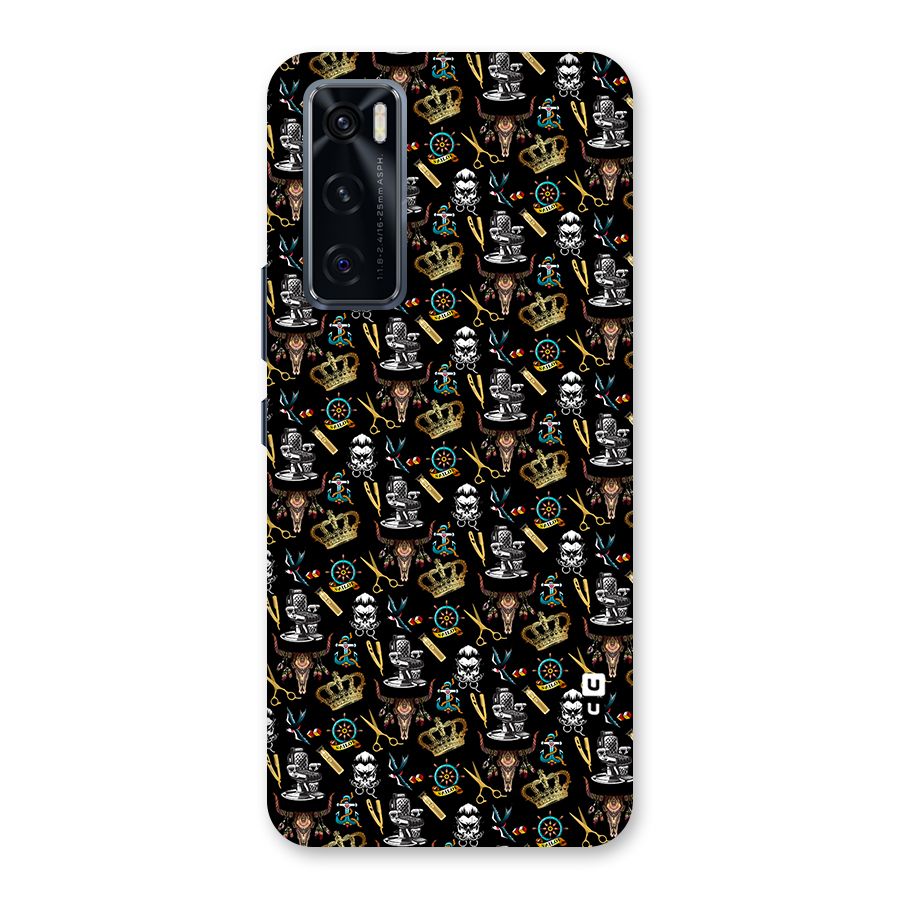 Cool Barber Pattern Back Case for Vivo V20 SE