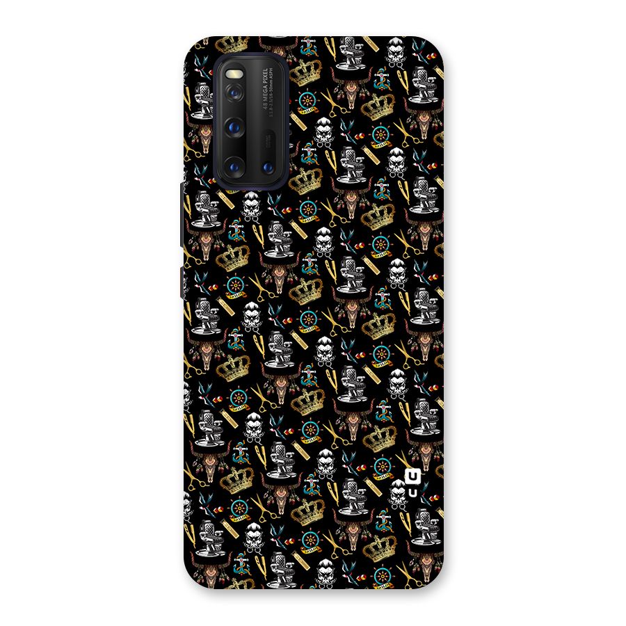 Cool Barber Pattern Back Case for Vivo iQOO 3