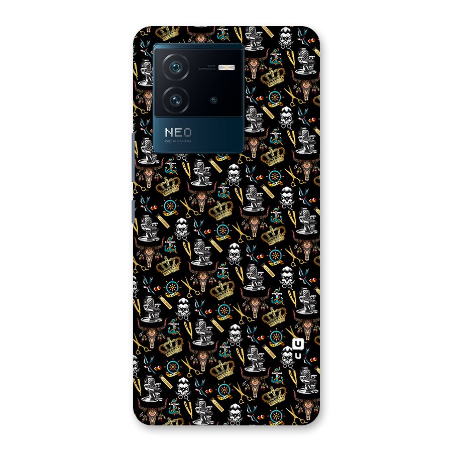 Cool Barber Pattern Back Case for Vivo iQOO Neo 6 5G