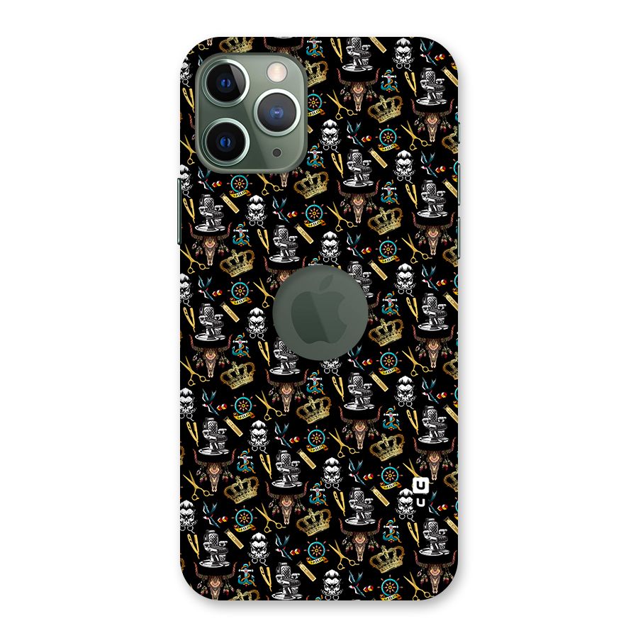 Cool Barber Pattern Back Case for iPhone 11 Pro Logo  Cut