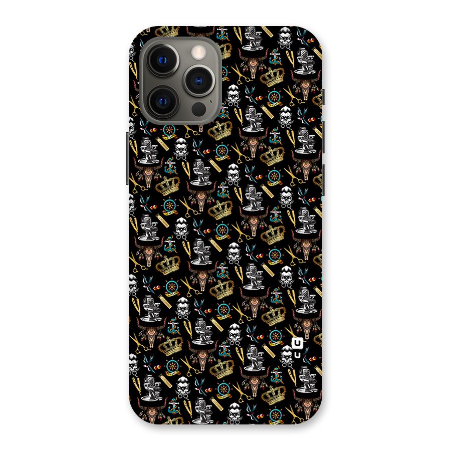Cool Barber Pattern Back Case for iPhone 12 Pro Max