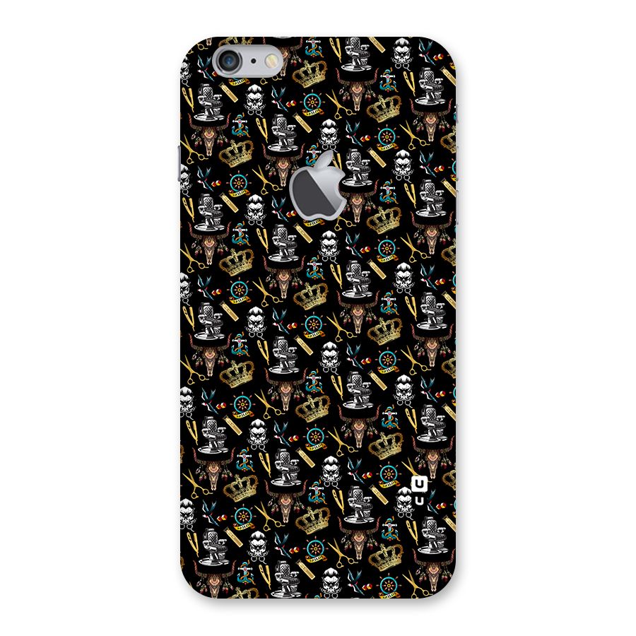 Cool Barber Pattern Back Case for iPhone 6 Plus 6S Plus Logo Cut