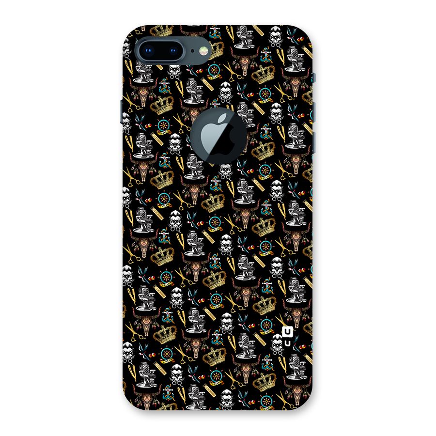 Cool Barber Pattern Back Case for iPhone 7 Plus Logo Cut