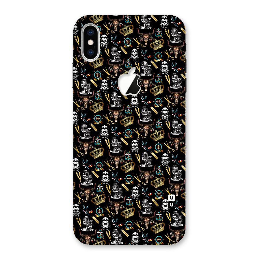 Cool Barber Pattern Back Case for iPhone XS Max Apple Cut